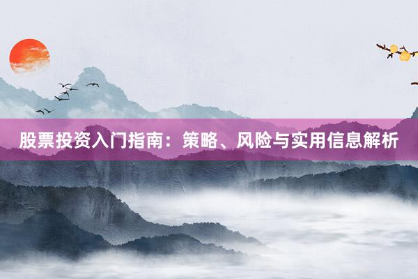 股票投资入门指南：策略、风险与实用信息解析