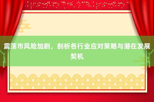 震荡市风险加剧，剖析各行业应对策略与潜在发展契机