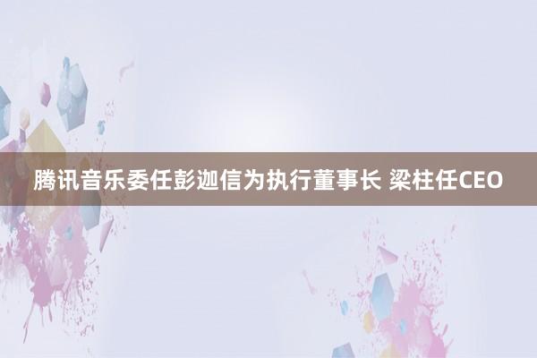 腾讯音乐委任彭迦信为执行董事长 梁柱任CEO