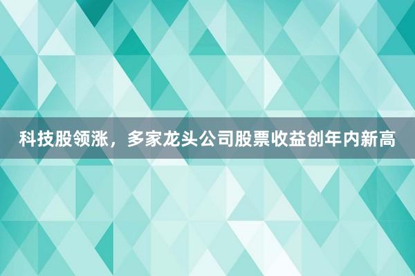 科技股领涨，多家龙头公司股票收益创年内新高