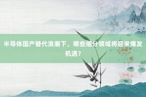 半导体国产替代浪潮下，哪些细分领域将迎来爆发机遇？