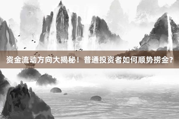 资金流动方向大揭秘！普通投资者如何顺势捞金？