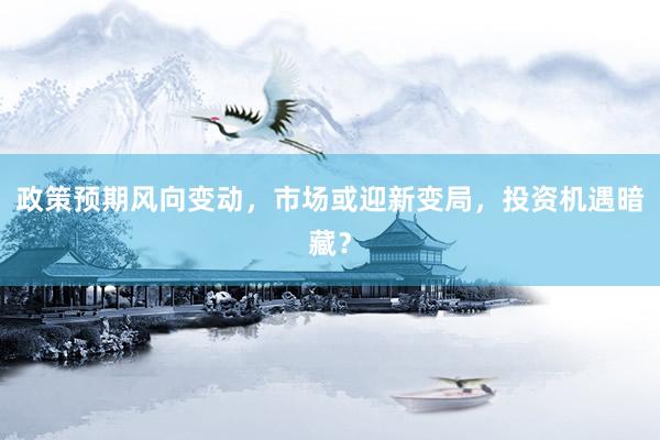 政策预期风向变动，市场或迎新变局，投资机遇暗藏？